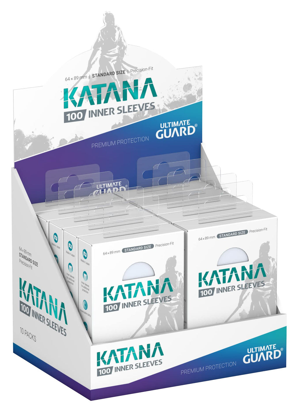 Ultimate Guard Katana Inner Card Sleeves – 100 Clear Standard Size TCG Sleeves, 64x89mm, Acid-Free, No PVC