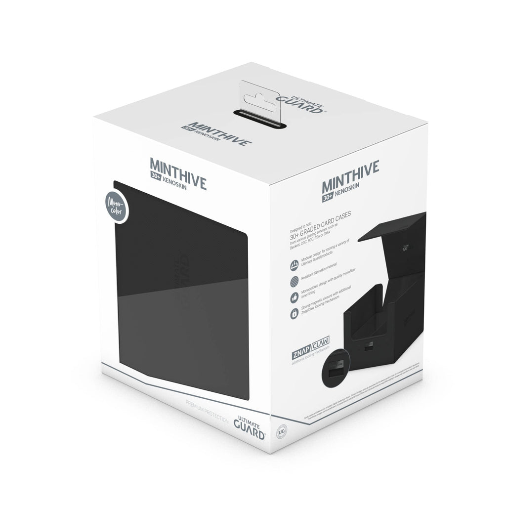 Ultimate Guard Minthive 30+ Deck Case - Black Xenoskin, Holds 30 Magnetic Card Cases, Secure ZnapClaw Lock