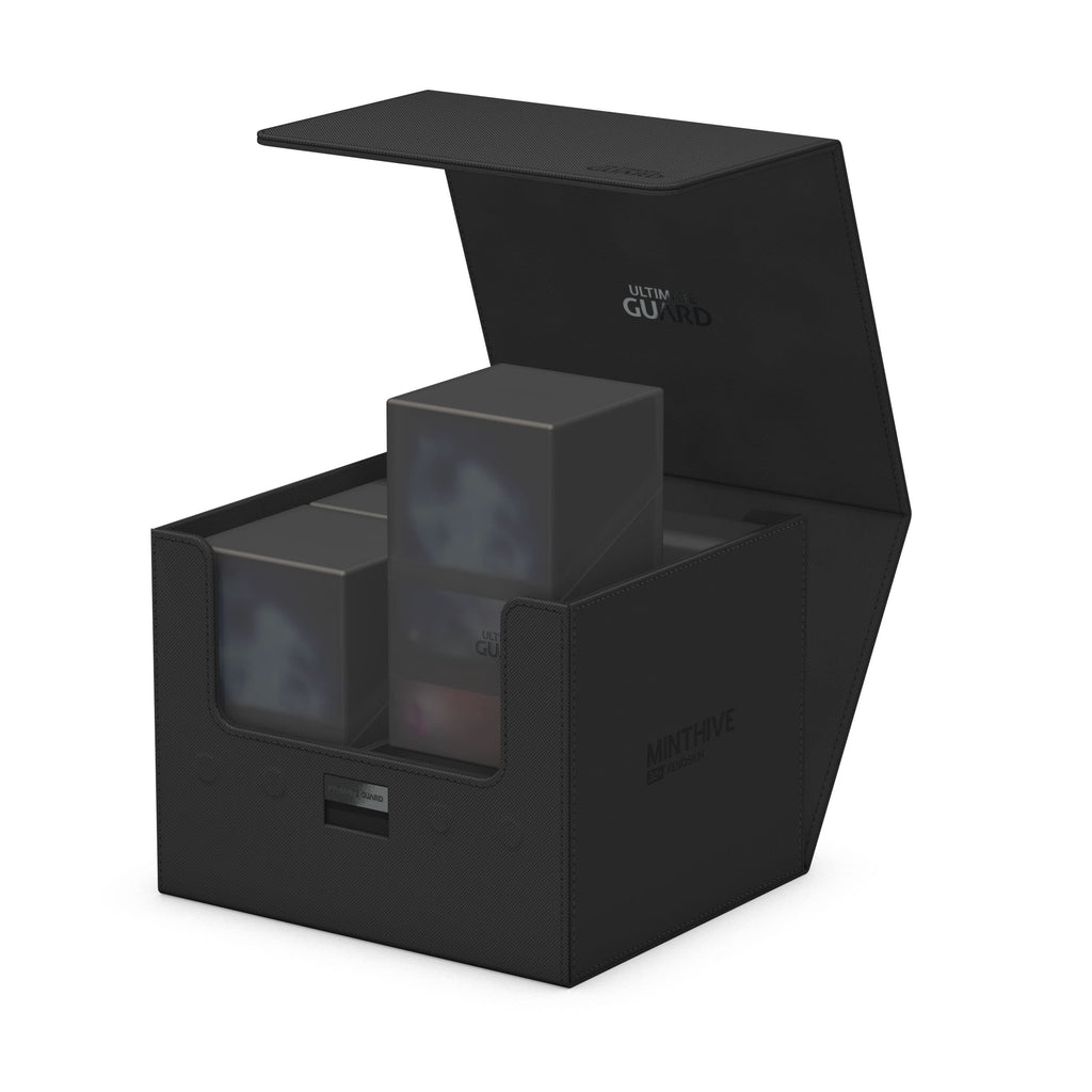 Ultimate Guard Minthive 30+ Deck Case - Black Xenoskin, Holds 30 Magnetic Card Cases, Secure ZnapClaw Lock