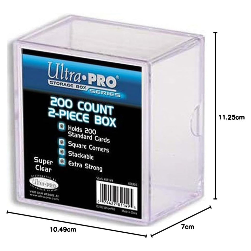 Ultra Pro 2-Piece 4-Compartment Clear Card Storage Box for Trading Cards