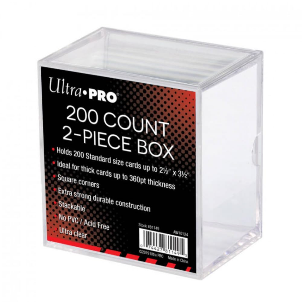 Ultra Pro 2-Piece 4-Compartment Clear Card Storage Box for Trading Cards