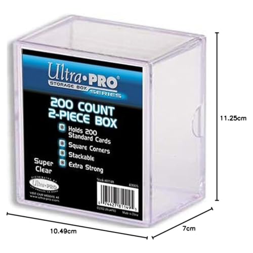 Ultra Pro 2-Piece 4-Compartment Clear Card Storage Box for Trading Cards