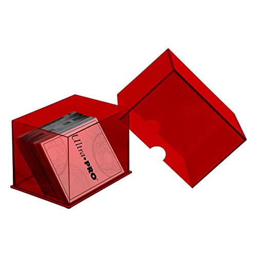 Ultra Pro Eclipse 2-Piece Deck Box Apple Red - Holds 100+ Double-Sleeved Cards for MTG, Pokemon, Sports Cards