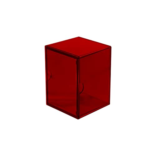 Ultra Pro Eclipse 2-Piece Deck Box Apple Red - Holds 100+ Double-Sleeved Cards for MTG, Pokemon, Sports Cards