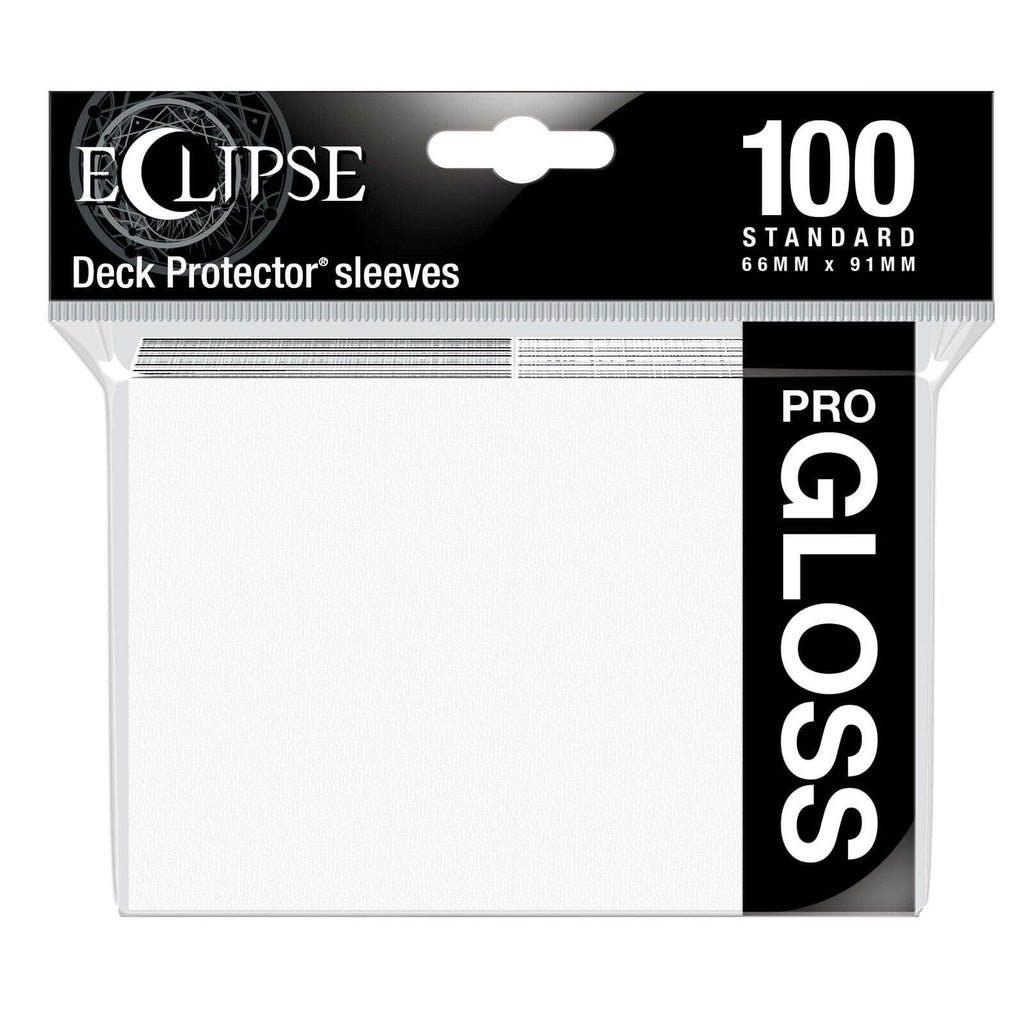 Ultra Pro Eclipse Gloss Standard Card Sleeves – Arctic White (100 Pack)