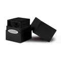 Ultra Pro Satin Cube Deck Box – Jet Black, Holds 100+ Double-Sleeved Cards