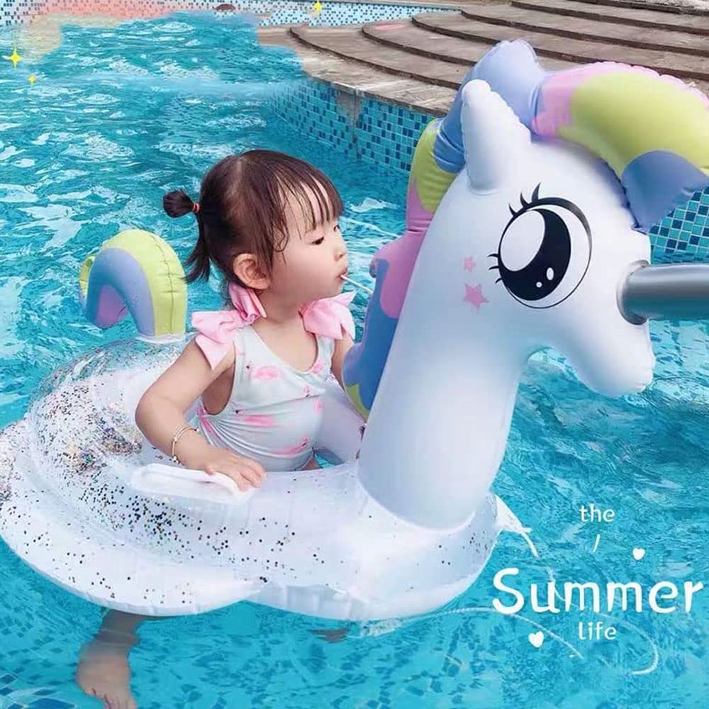 Umbresen Baby Swimming Float – Inflatable Unicorn Swim Ring for Toddlers 8-48 Months, 44lb Capacity