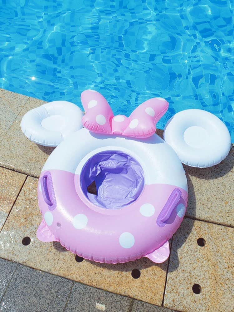 Umbresen Baby Swimming Float with Bowknot Mouse Design, Inflatable Pool Float for Toddlers Ages 8-48 Months, up to 44 lbs