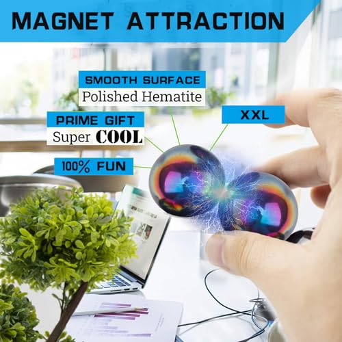 Umnodobn 1.26-Inch Large Magnet Balls - 4 Pack Fidget Toy with Carry Case - Desk Decor for Adults