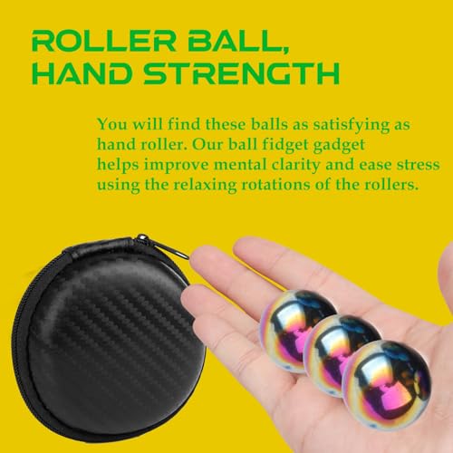 Umnodobn 1.26-Inch Large Magnet Balls - 4 Pack Fidget Toy with Carry Case - Desk Decor for Adults