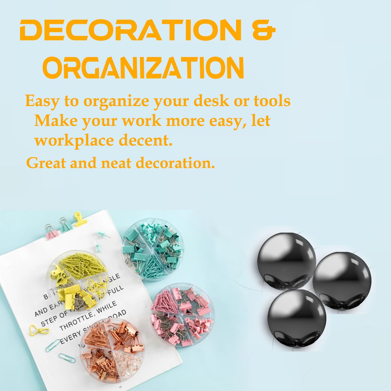 Umnodobn 5-Pack 1.26 Inch Jumbo Magnetic Balls – Fidget Toy with Ferrite Putty, Desk Decor, Stress Relief Gift