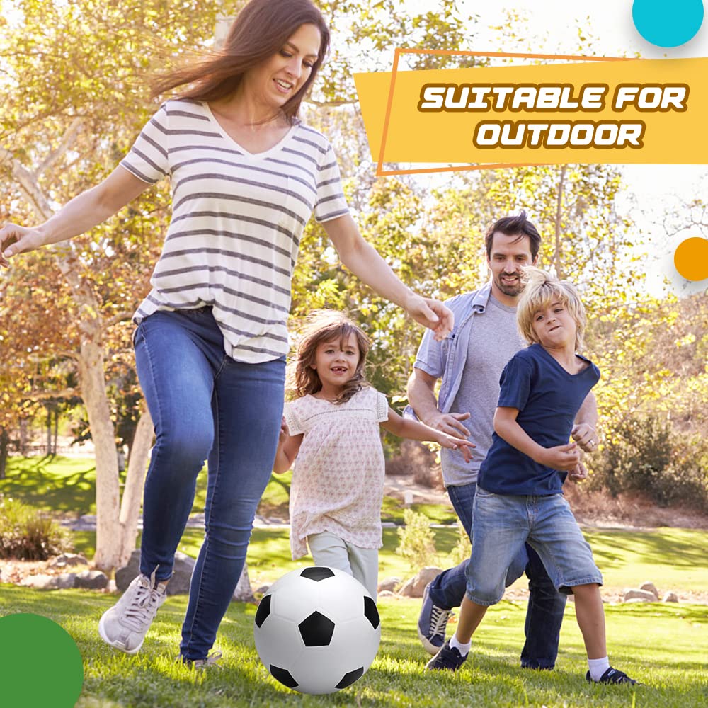 Umnodobn 5-Pack 6-Inch Mini Soccer Balls with Pump - Soft PVC Toddler Toy for Indoor Outdoor Play