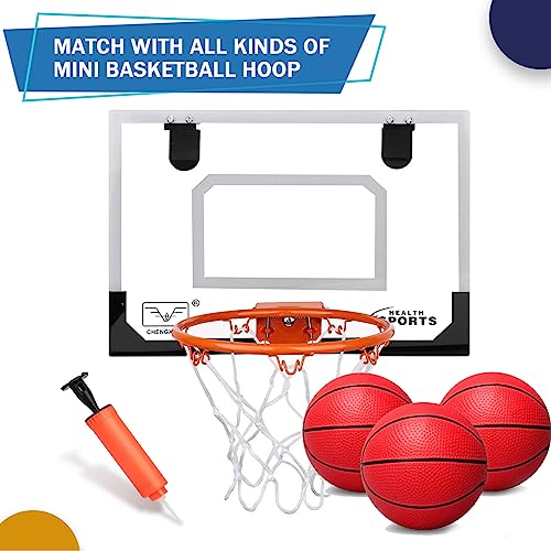 Umnodobn 7-Inch Mini Basketball for Indoor Hoops – Soft PVC Inflatable Ball for Kids & Adults (Red)