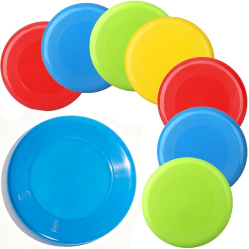 Umnodobn 8-Pack Jumbo Flying Discs - 8.7 Inch Soft Beach Toys for Outdoor Fun - Gift Set for Kids and Adults