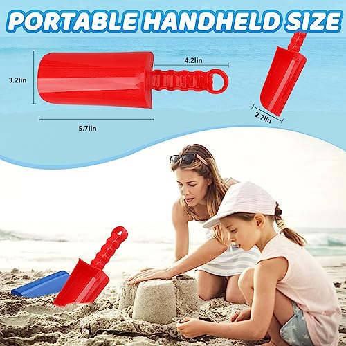 Umnodobn 9-Inch Jumbo Beach Sand Shovels Set of 3 – Large ABS Plastic Scoops for Kids and Adults