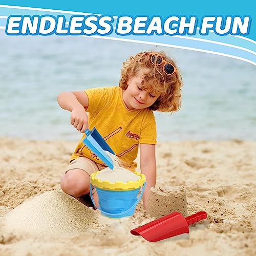 Umnodobn 9-Inch Jumbo Beach Sand Shovels Set of 3 – Large ABS Plastic Scoops for Kids and Adults