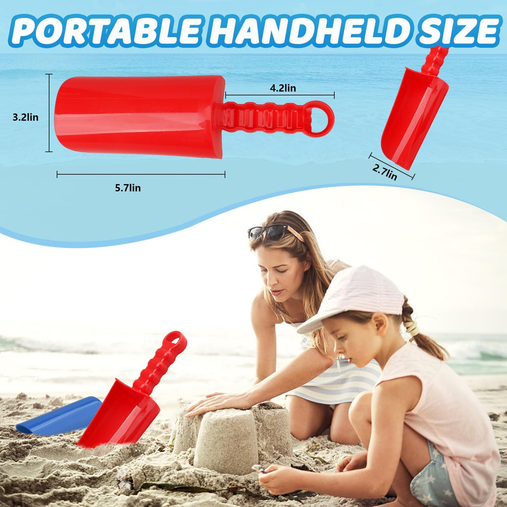 Umnodobn 9-Inch Jumbo Beach Sand Shovels Set of 3 – Large ABS Plastic Scoops for Kids and Adults