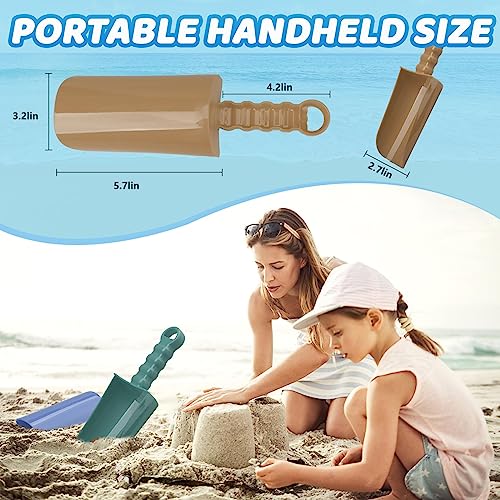 Umnodobn 9-Inch Solid Beach Sand Toy Shovels Set - 3 Pack ABS Plastic Shovels for Sand, Snow, Garden, and Bath