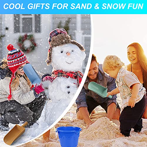 Umnodobn 9-Inch Solid Beach Sand Toy Shovels Set - 3 Pack ABS Plastic Shovels for Sand, Snow, Garden, and Bath