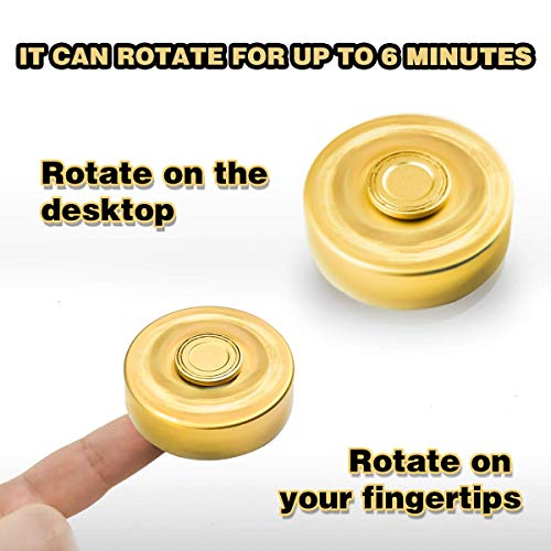 Umnodobn Alloy Metal Fidget Spinner – Gold Dodecahedron Stress Relief Toy for Adults & Kids