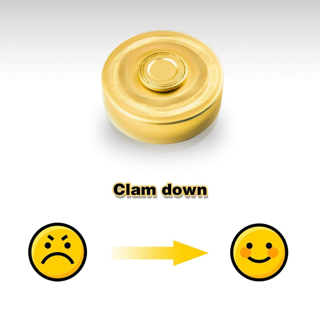 Umnodobn Alloy Metal Fidget Spinner – Gold Dodecahedron Stress Relief Toy for Adults & Kids