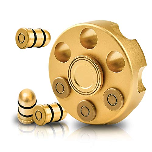 Umnodobn Alloy Metal Fidget Spinner – Gold Dodecahedron Stress Relief Toy for Adults & Kids