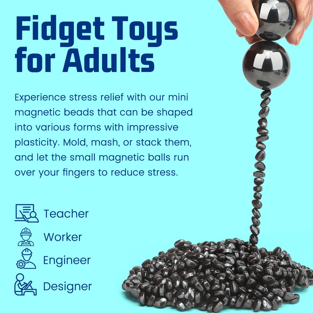 Umnodobn Ferrite Magnetic Putty with Magnet Balls – Stress Relief Desk Toy for Adults