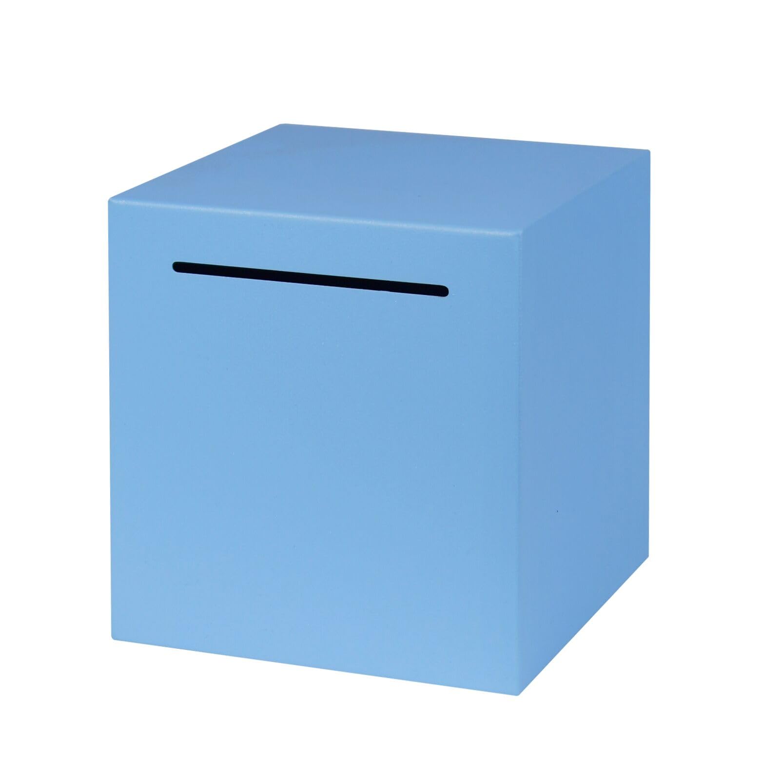 Unbreakable Stainless Steel Piggy Bank for Cash and Coins – 4.72 Inch Blue (Must Break to Open)