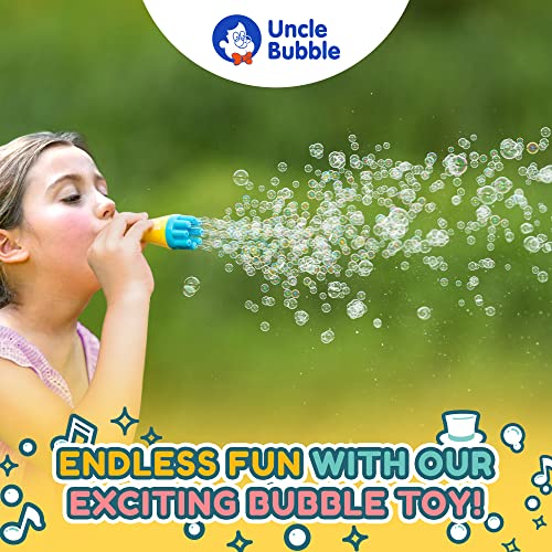 Uncle Bubble Mini Bubble Blower: Non-Toxic Confetti Bubbler for Kids, Blows Thousands of Tiny Bubbles with One Breath