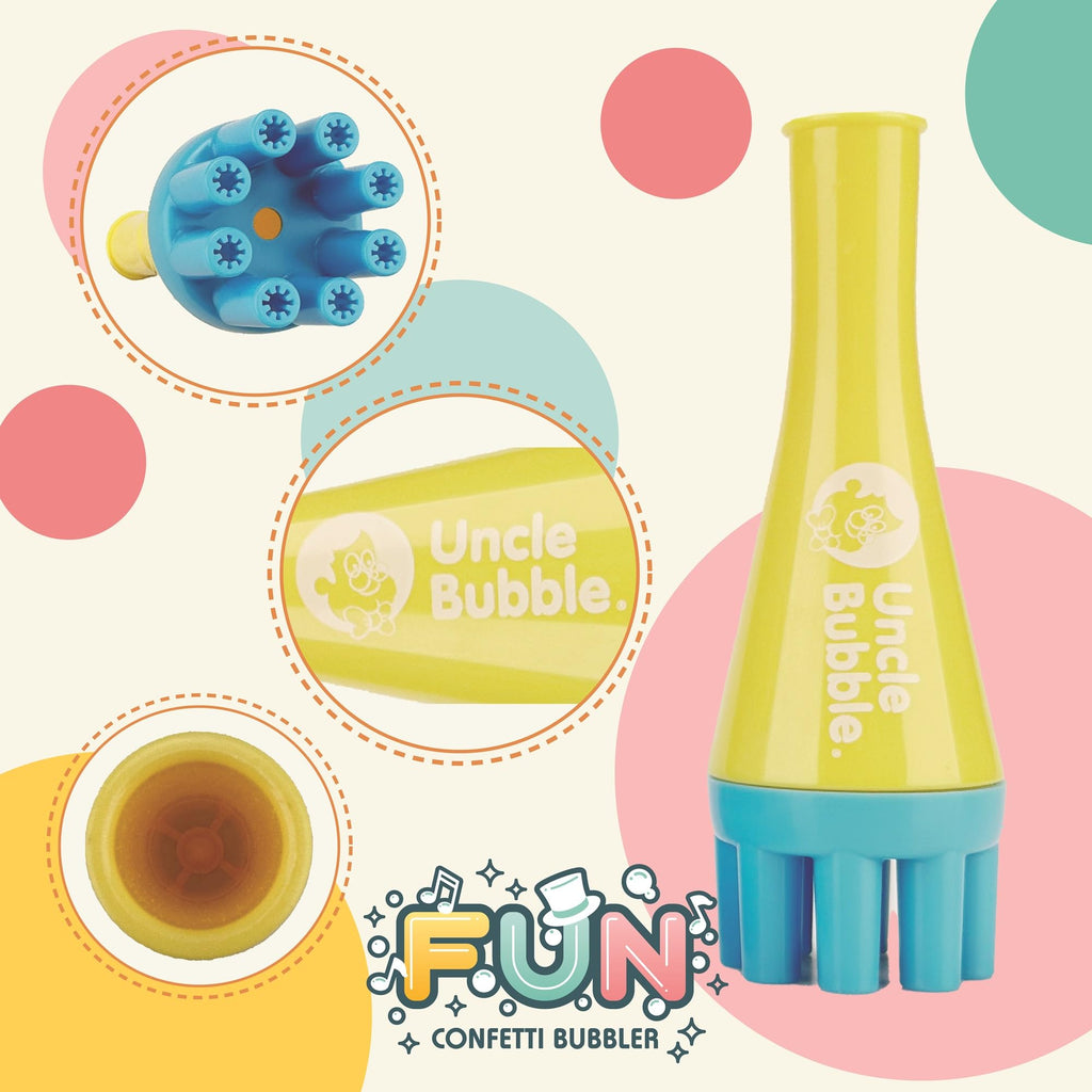 Uncle Bubble Mini Bubble Blower: Thousands of Bubbles with One Breath – Safe, Non-Toxic, Easy for Toddlers Ages 3+