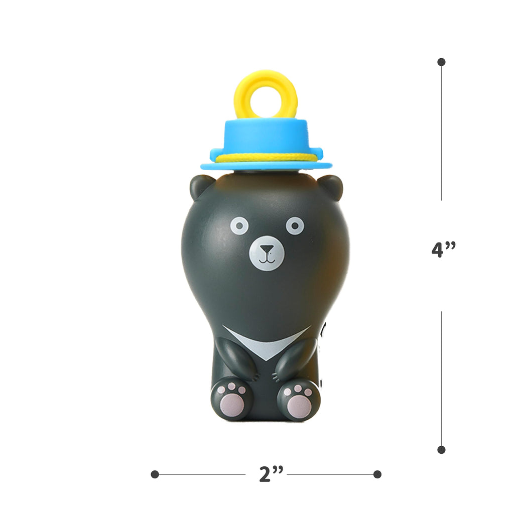 Uncle Bubble Tiny Bear Bubble Blower Set – Portable Bubble Toy for Toddlers with Solution and Safety Necklace