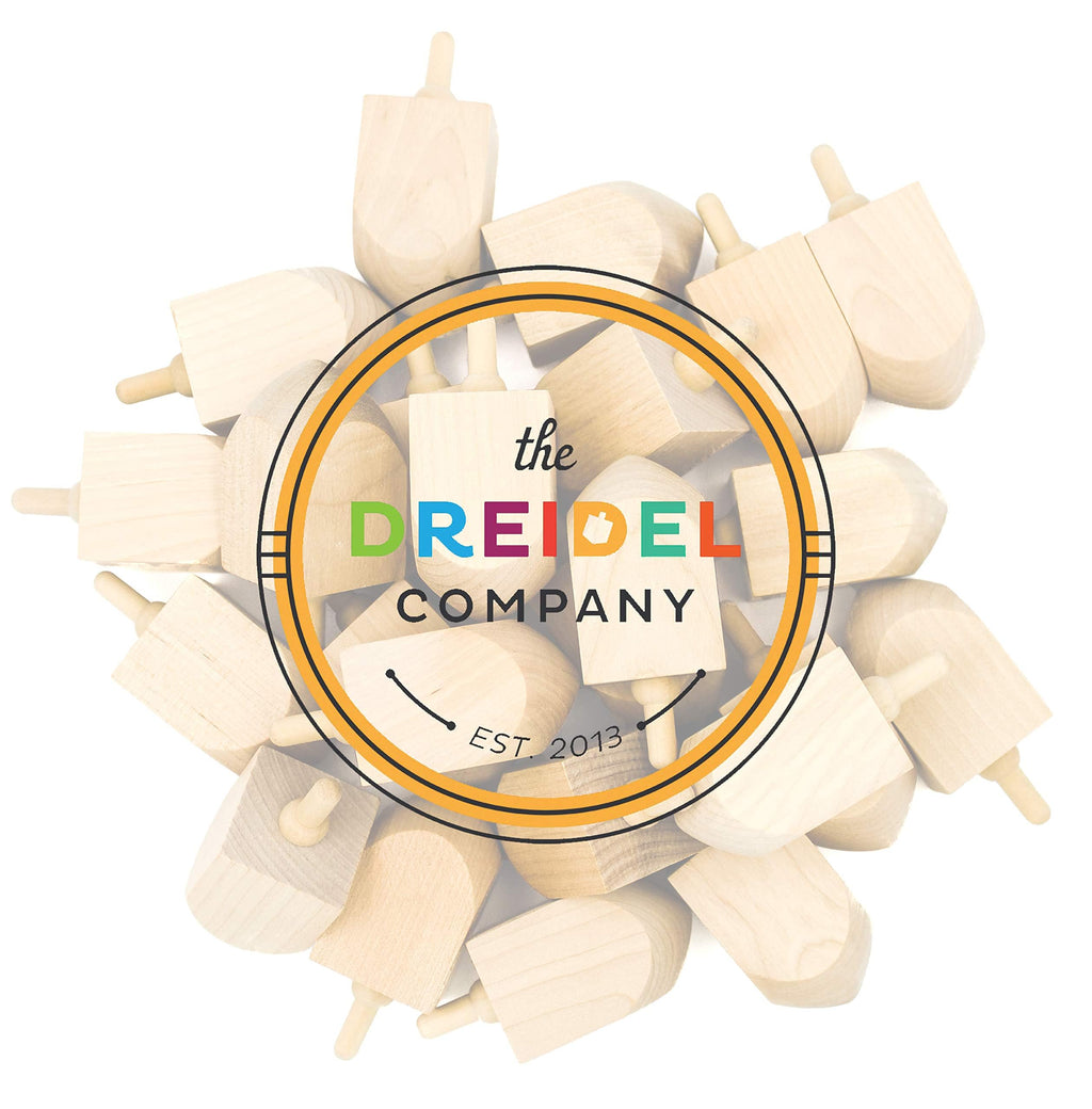 Unfinished Wooden Dreidels 10-Pack: 3-Inch DIY Chanukah Dreidels for Painting