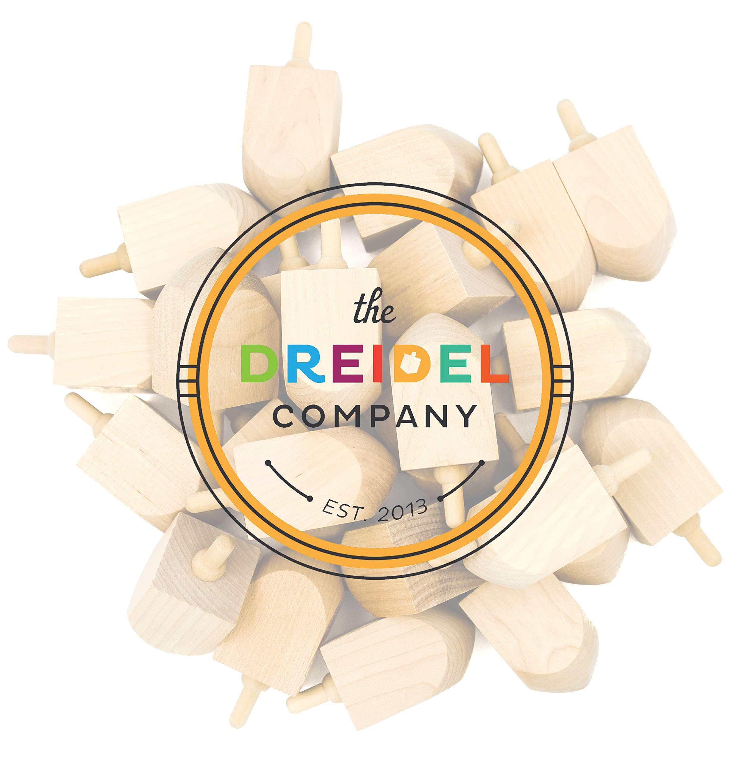 Unfinished Wooden Dreidels 10-Pack: 3-Inch DIY Chanukah Dreidels for Painting