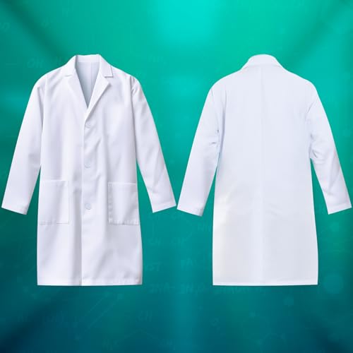 UNGLINGA Kids Lab Coat Costume Set with Goggles, ID Card, and Test Tube – Doctor Scientist Dress-Up