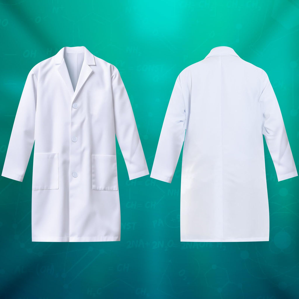 UNGLINGA Kids Lab Coat Costume Set with Goggles, ID Card, and Test Tube for Dress-Up Play