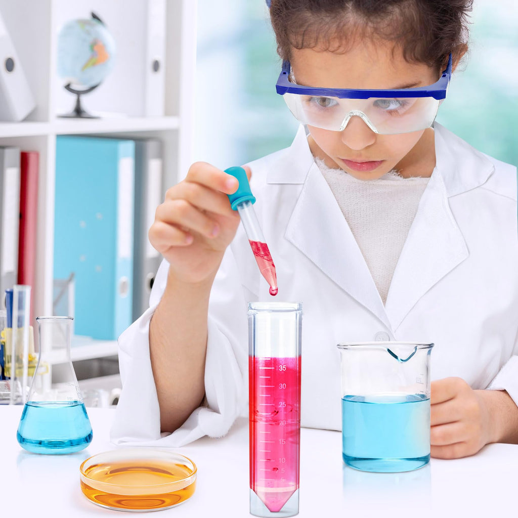 UNGLINGA Kids Lab Coat Costume with Goggles, ID Card & Test Tube