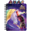 Unicorn Academy 4 Tab Journal – 160 Dot Pages, Spiral Notebook with Character Dividers for Kids