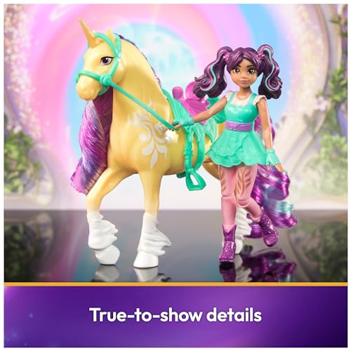 Unicorn Academy Ava & Leaf Doll and Unicorn Set with Accessories and Hair Tool
