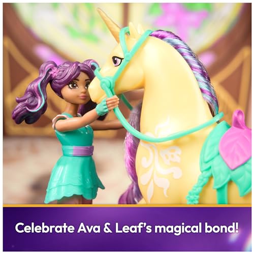 Unicorn Academy Ava & Leaf Doll and Unicorn Set with Accessories and Hair Tool