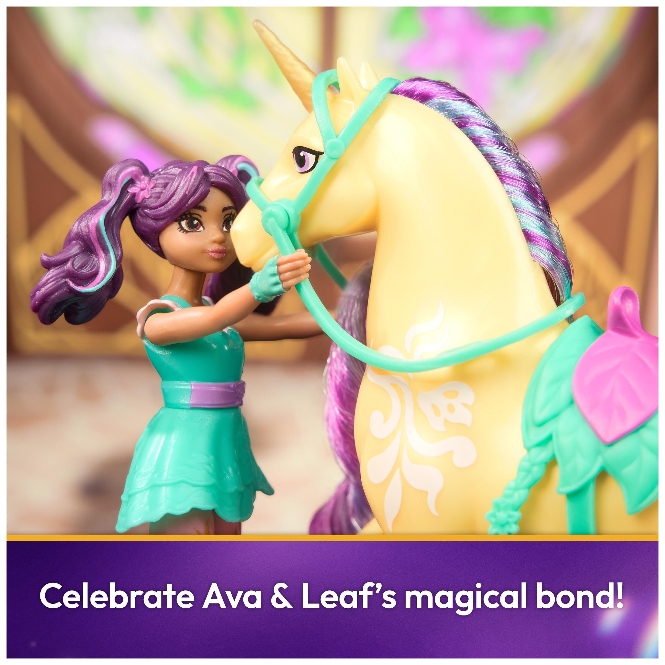 Unicorn Academy Ava & Leaf Doll and Unicorn Set with Accessories and Hair Tool