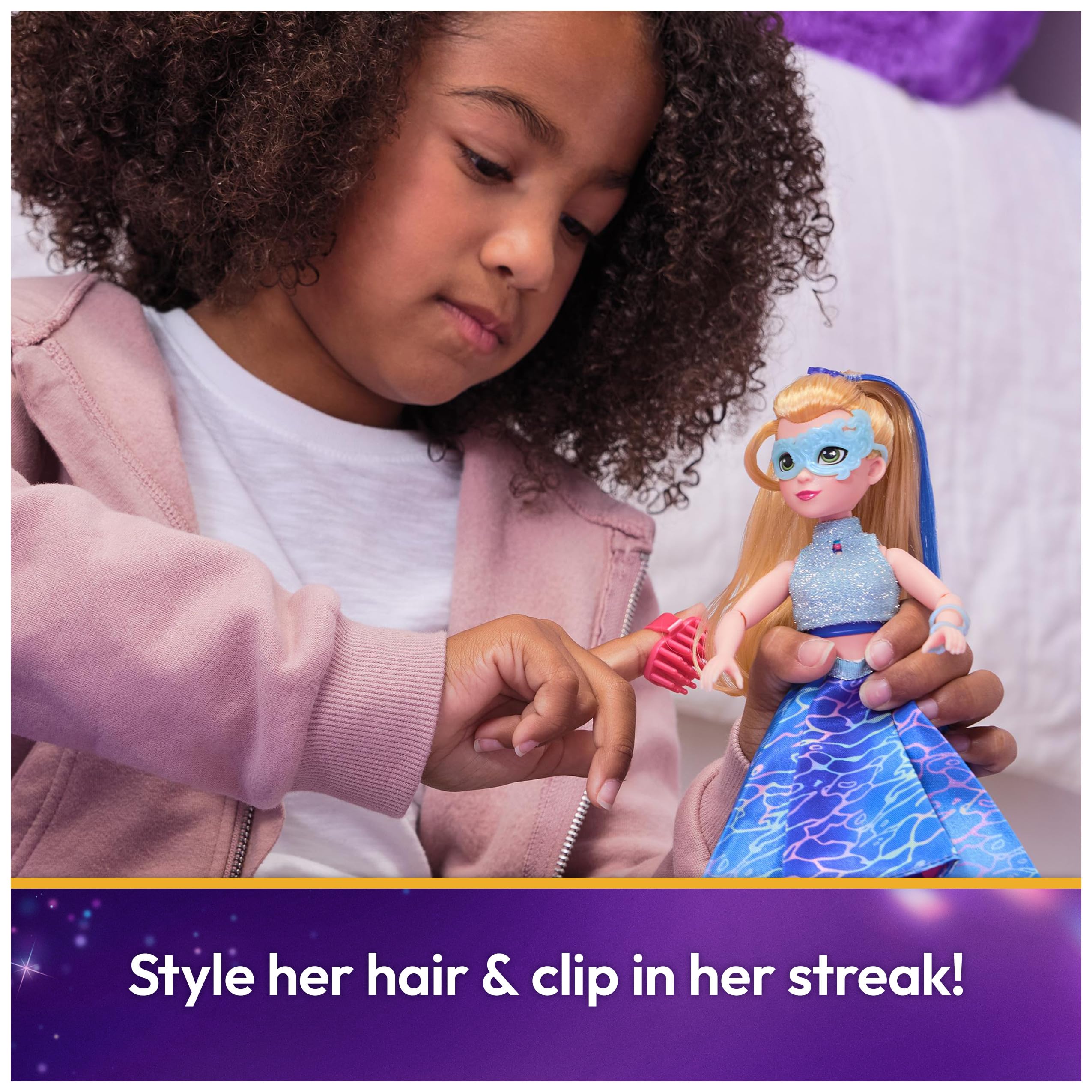 Unicorn Academy Isabel Masquerade Ball Doll with 11 Accessories, 9.5” Posable Doll for Girls Ages 4+