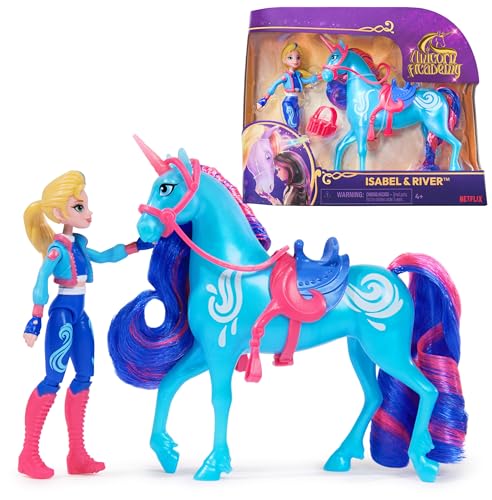 Unicorn Academy Isabel & River Doll and Unicorn Set – Posable Toys with Accessories for Girls Ages 4+