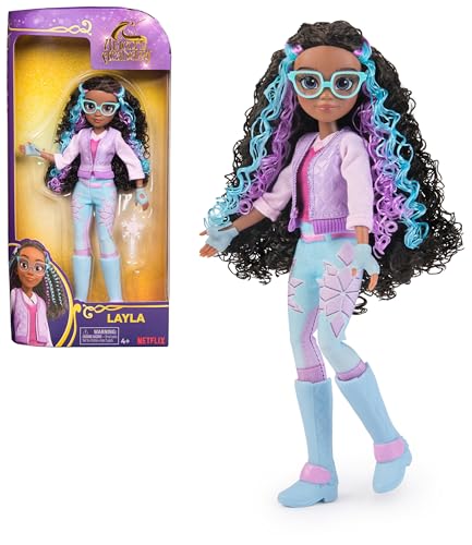 Unicorn Academy Layla Doll with 5 Accessories and Hair Styling Tool, 9.5-Inch Articulated Fashion Doll for Girls Ages 4+