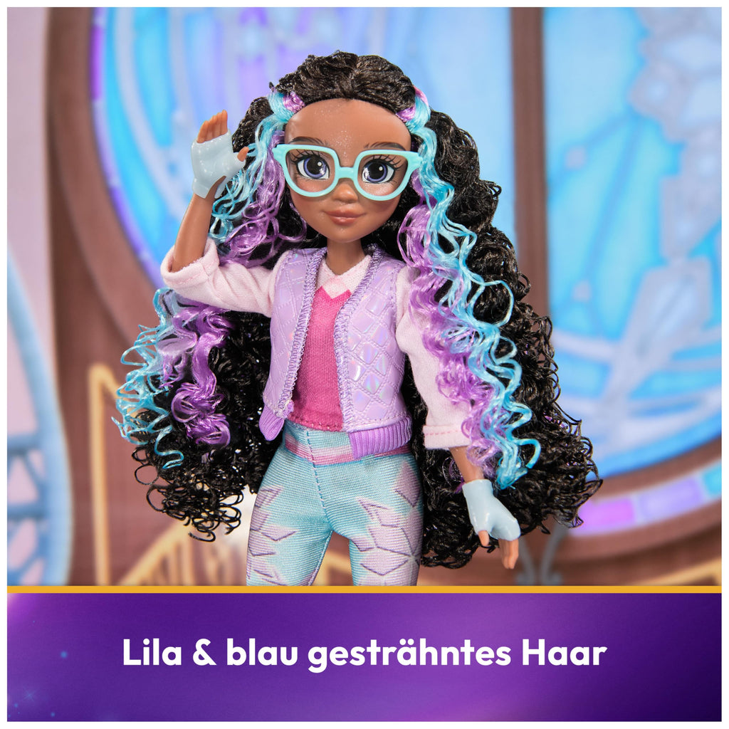 Unicorn Academy Layla Doll with 5 Accessories and Hair Styling Tool, 9.5-Inch Articulated Fashion Doll for Girls Ages 4+