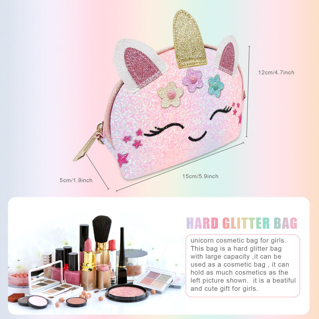 Unicorn Crossbody Purse for Little Girls with Matching Jewelry Set - YRUBOHA