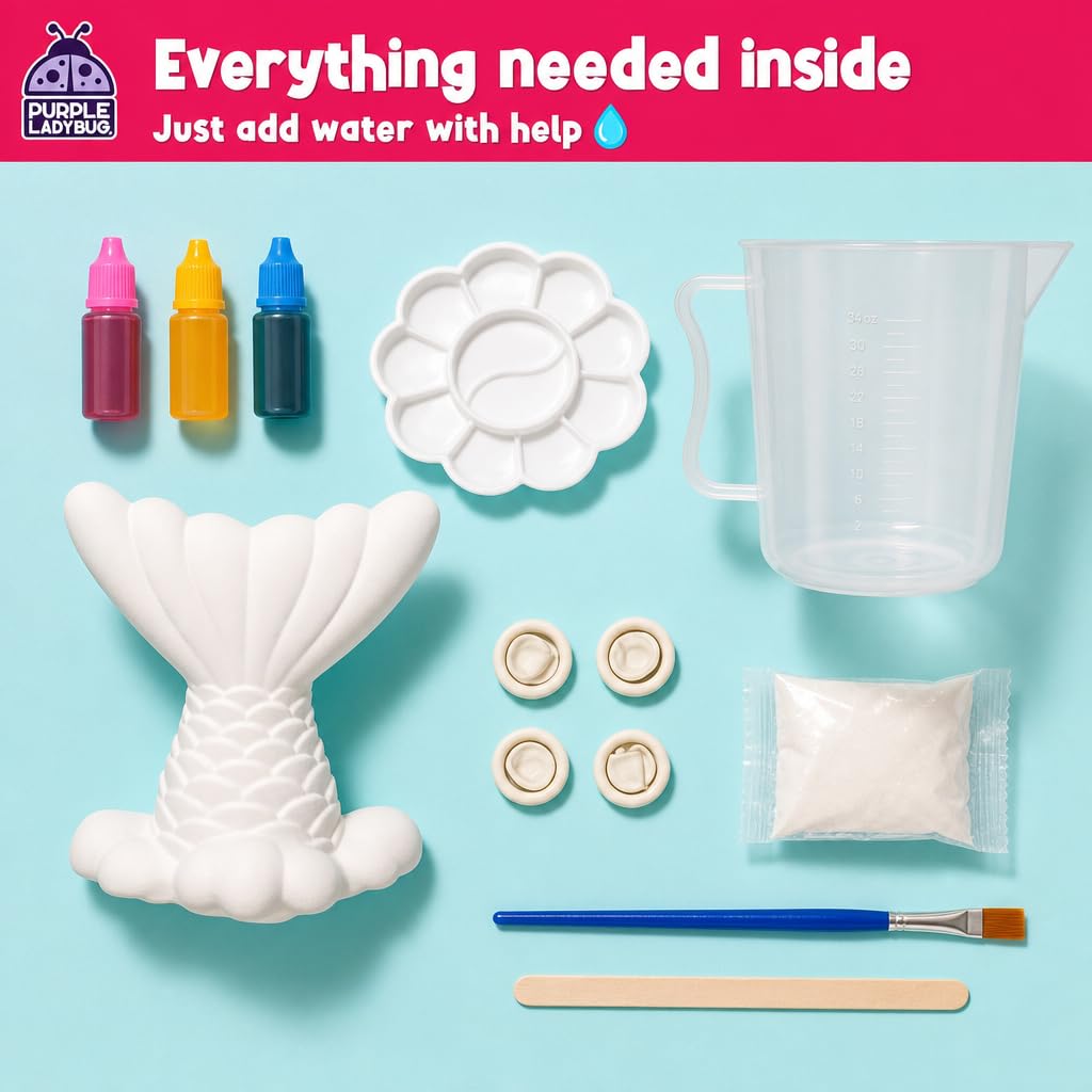 Unicorn Crystal Growing Kit for Kids – STEM Science Experiment Ages 4-8, Grow and Decorate Your Own Sparkling Unicorn
