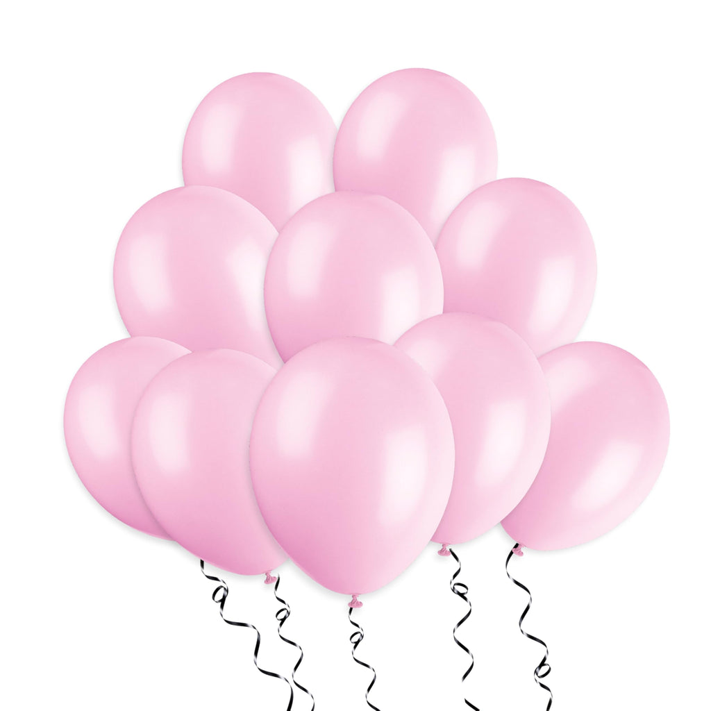 Unique Party Powder Pink Latex Balloons – 12 Inch, Pack of 10 for Baby Showers & Birthdays