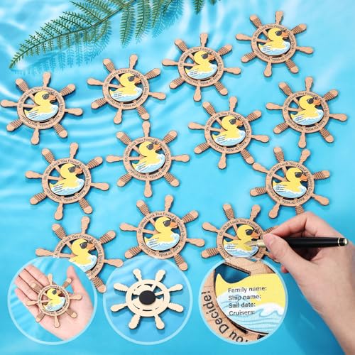 Unittype 12 Magnetic Cruise Ducks – Wooden Keep or Hide Game for Cruise Ship Fun