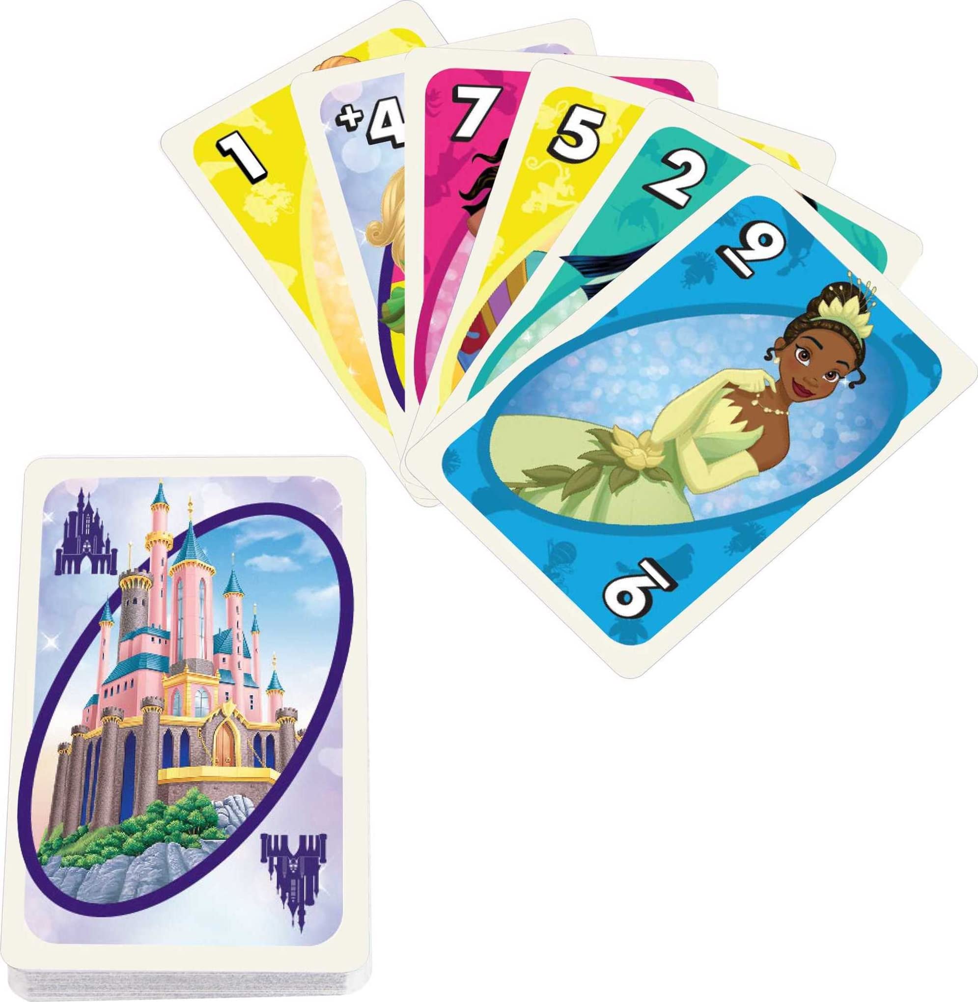 UNO Disney Princesses Card Game – 112 Cards with Power of Friendship Wild Card for Ages 7+