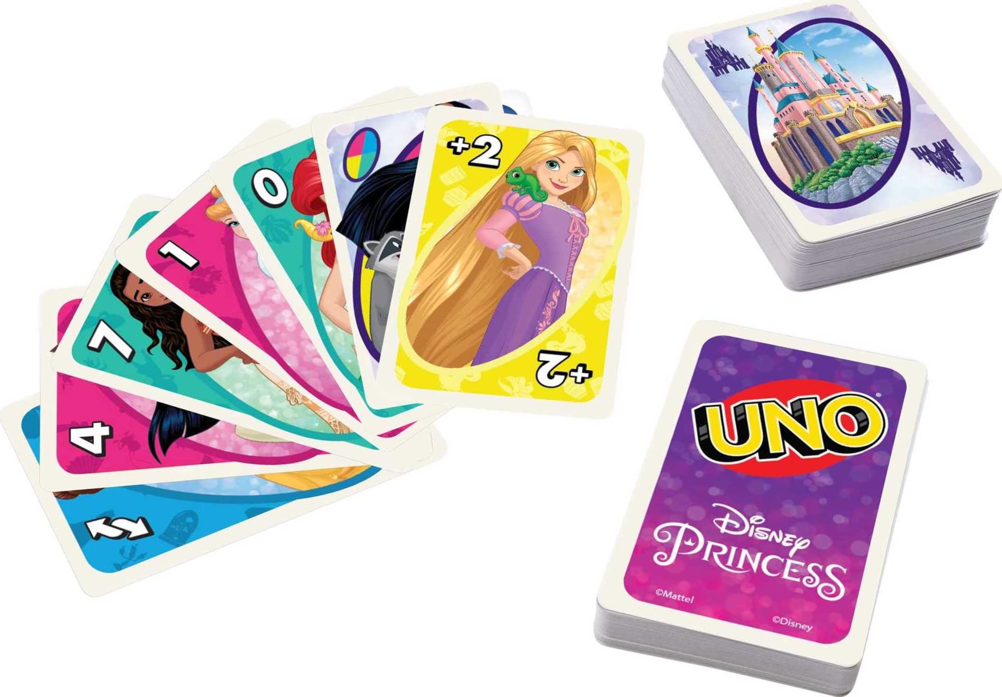 UNO Disney Princesses Card Game – 112 Cards with Power of Friendship Wild Card for Ages 7+